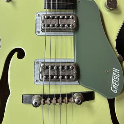 Gretsch G6118T Anniversary with Bigsby 2003 - 2016 Smoke Green 2-Tone image 3