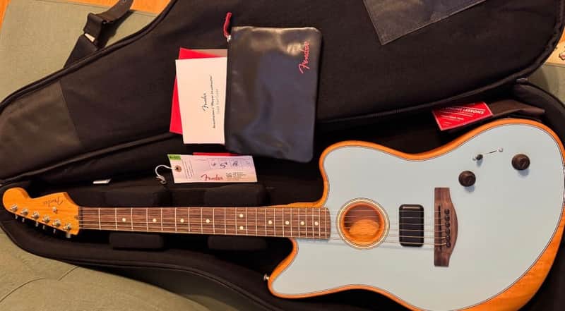 Fender Acoustasonic Jazzmaster Player 2022 - Ice Blue imagen 1
