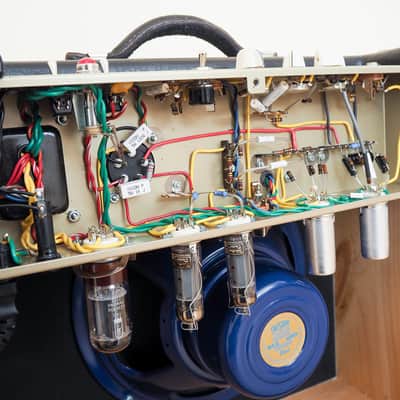 Magnatone Varsity Cathedral Front 1x12 Combo Boutique Tube Amp Near Mint, Celestion Blue image 14