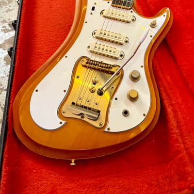 Guyatone LG-350t Sharp 5 custom c 2000 reissue - Amber original vintage MIJ Japan image 3