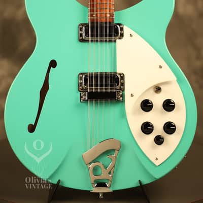 2013 Rickenbacker 330/12S 12-string Sea Green w/Rose Morris sound hole image 1
