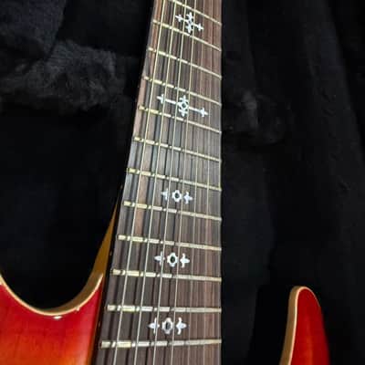 2015 Schecter USA Custom Shop Sunset Classic II 7 Ace Burst FM/MAH ME image 4