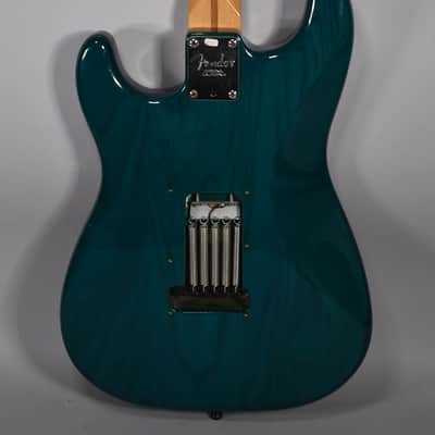 1998 Fender American Deluxe Stratocaster Transparent Teal w/HSC image 3