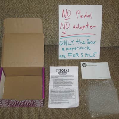 mostly very clean Electro Harmonix EMPTY BOX and original Owner's Manual & original Warranty / Registration card (+ bubble wrap) ONLY for EXO Cathedral Stereo Reverb pedal (NO pedal, NO adapter) image 2