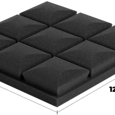 Acoustic Foam Panels 12 Pack of 12'' x 12 '' x 2'' Recording Studio Foam for Sound Absorption image 4