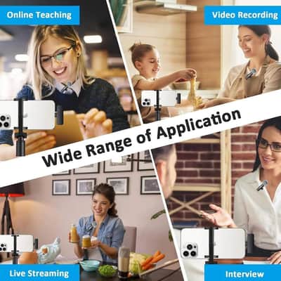 Professional Wireless Lavalier Microphone for iPhone, iPad, Android Phone, Mini Microphone, Wireless Lapel Mic for Video Recording, Interview Podcast Vlog YouTube Tiktok for Content Creators image 4