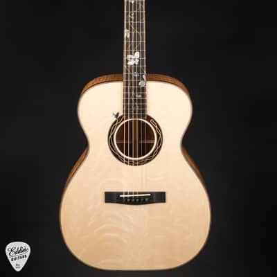 Huss & Dalton 30th Anniversary OM - Bearclaw Italian Spruce & Flamed Koa #3 of 10 image 2
