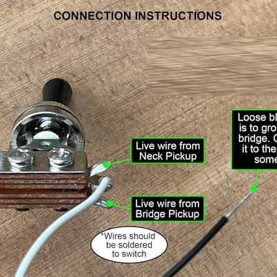 Wiring Harness for Guitars - 1 Volume, 1 Tone, 3-Way Toggle Switch & Jack image 2