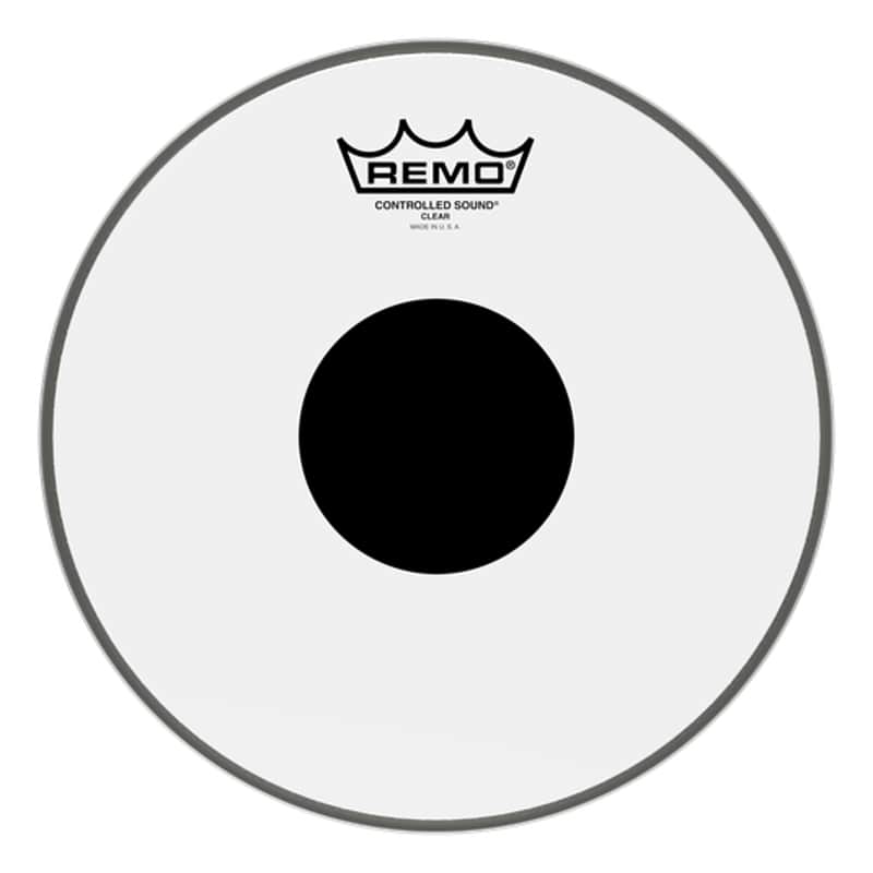 Remo 12" Controlled Sound Clear Black Dot Drum Head image 1