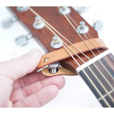 Right On Straps Neck Strap Link Acoustic Guitar Strap Button Brown Leather w FAST n Free Shipping image 2