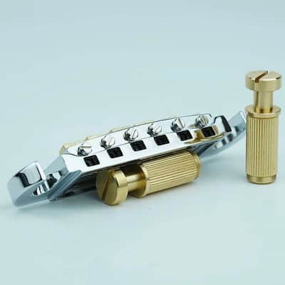 WrapAround Tune O Matic Jazz Guitar Bridge Tailpiece with Copper Saddles image 4
