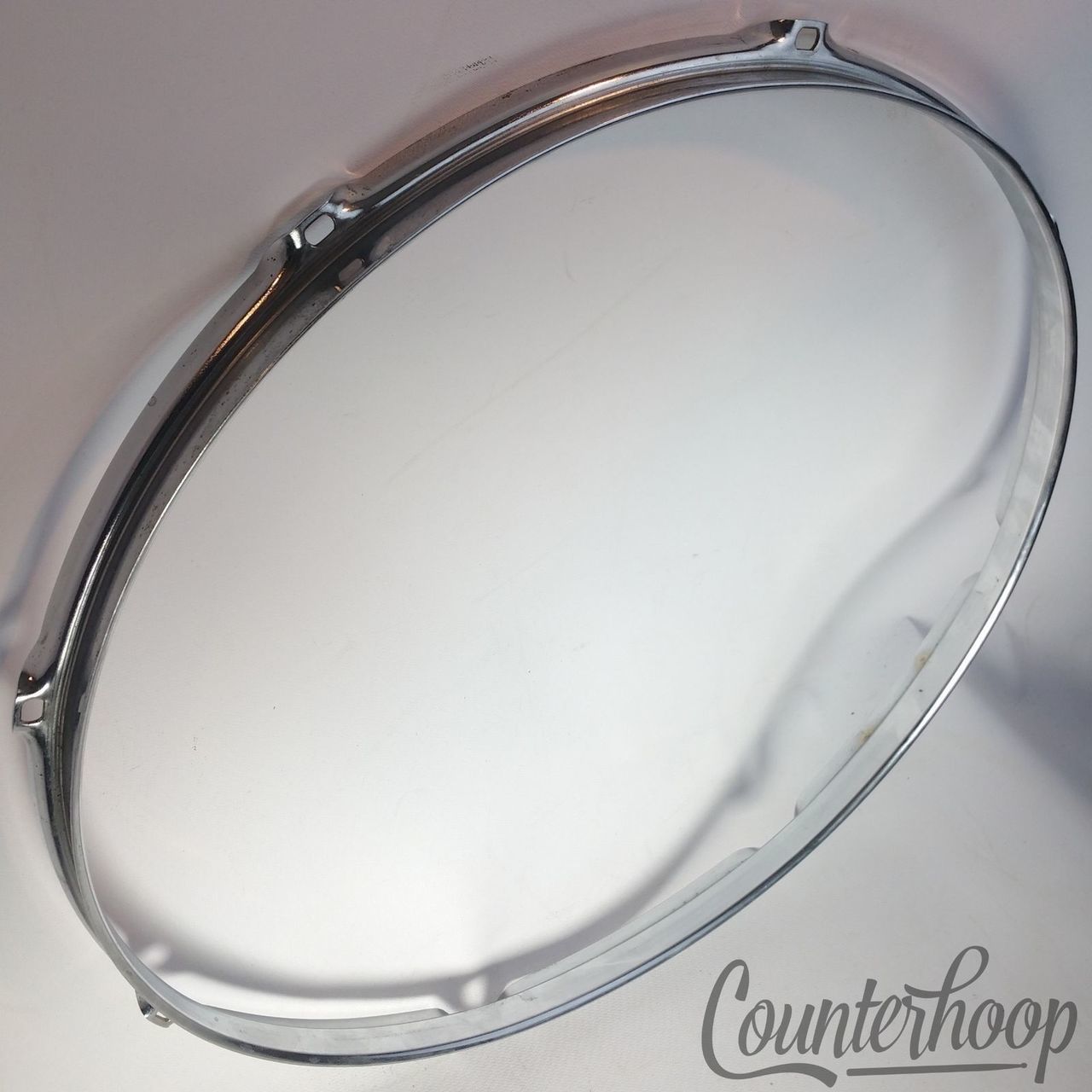 Ludwig 16" Floor Tom Drum Batter/Resonant Rim/Hoop 8-Lug Vintage 60s Chrome USA — main photograph