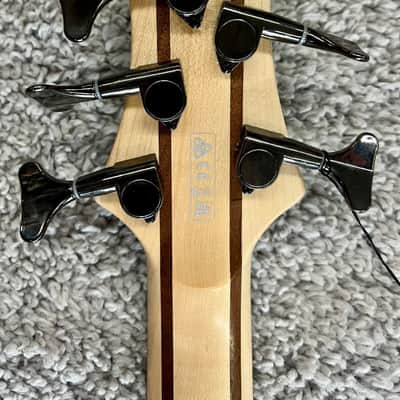 Mint Ibanez Model BTB745NTL 5-String Electric Bass Guitar, Low Gloss Natural Finish image 7