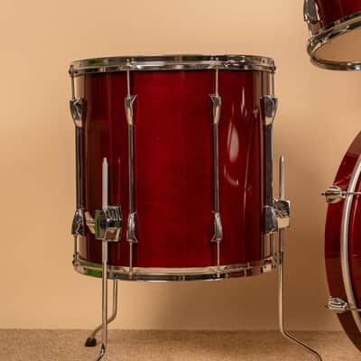 1990s Yamaha Stage Custom Cranberry Red Drum Set image 3