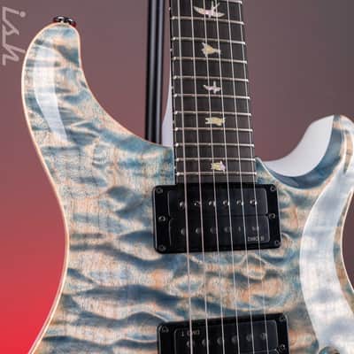 PRS Custom 24 Quilt Artist 1-Piece Top Indigo with White Back image 4