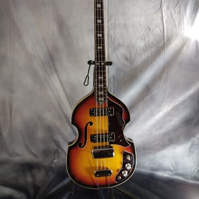 Sears Vintage 1960s Violin Bass Guitar Made in Japan 1960s Tobacco Burst image 1