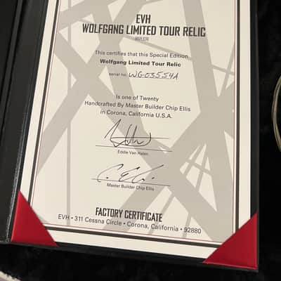 EVH Van Halen Wolfgang Signature Limited Edition Tour Relic - Ivory image 16