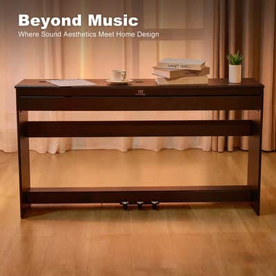 88-Key Fully Weighted Digital Piano w/ Hammer Action Bluetooth MIDI & 3 Pedals image 11