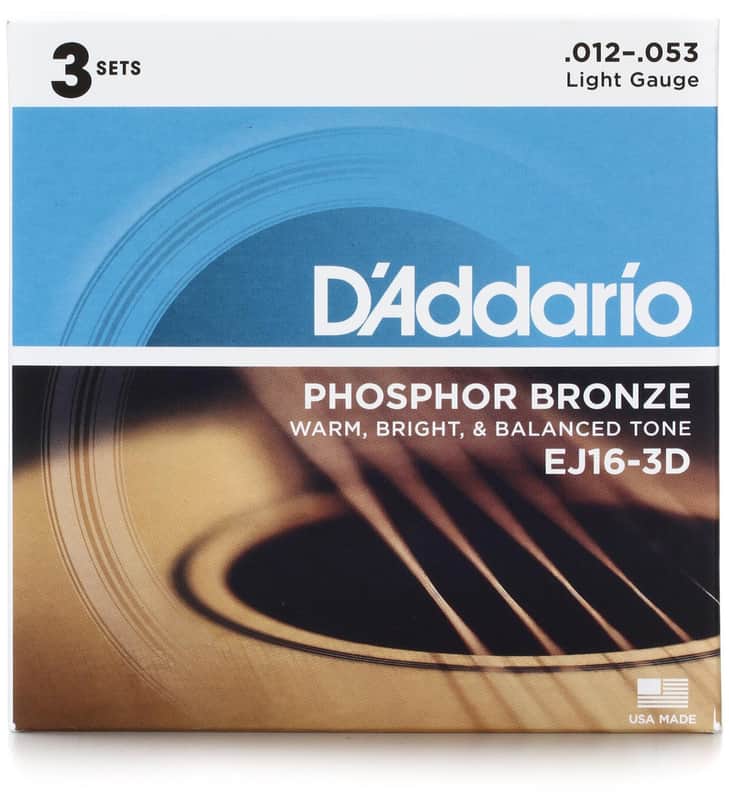 Immagine D'addario EJ163D - Acoustic Guitar Strings - Light Gauge - 3 Pack - 1