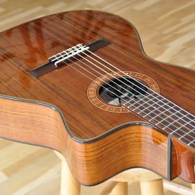 MARTINEZ MP14 OV Ovangkol / Classical Nylon Crossover / With Built-In Chorus & Reverb image 6