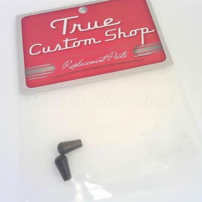True Custom Shop® BLACK Metal Metric Switch Tips for Gibson Epiphone Guitars 2pk image 2