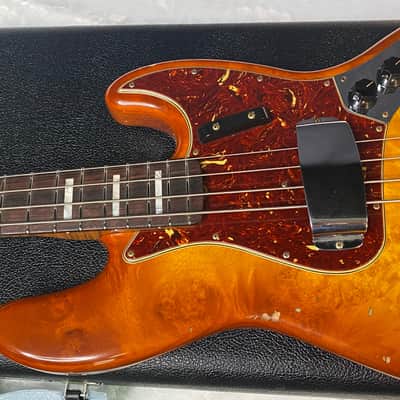 NEW! Fender Artisan Maple Monster Burl Jazz Bass Relic AAA Rosewood - Roasted AA Flamed Maple Neck - Honey Burst Finish - 9.3lbs - Authorized Dealer - G06940 image 11