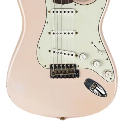 New Fender Custom Shop Andy Hicks Masterbuilt 1960 Stratocaster Journeyman Relic Brazilian Faded Aged Shell Pink image 2