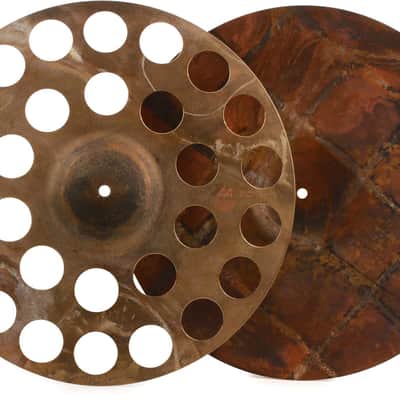 Sabian 18 inch AA Sick Hi-hat Cymbals  Bundle with Sabian 17 inch AA Holy China Cymbal - Brilliant Finish image 3