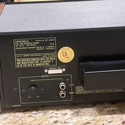 Optonica ST 4205 Vintage  Tuner 1978-1980 - Black (Excellent) image 9
