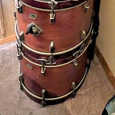 1972 Ludwig Double Bass Drum 6 piece Drum Set 3 Ply Bild 1