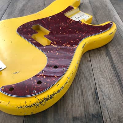 FRANCHIN Jupiter bass body Relic Aged Monaco Yellow 100% Nitro Lacquer Poplar Precision P-Bass Style Made in Italy - Stock piece #23660926 image 7