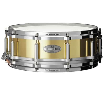 Pearl Free Floater 14x5" 1mm Brass Shell Snare Drum | Floating | NEW | Worldwide Ship | Authorized Dealer image 1