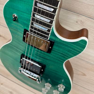 Gibson Les Paul Modern Figured Electric Guitar - Seafoam Green #0327 image 6
