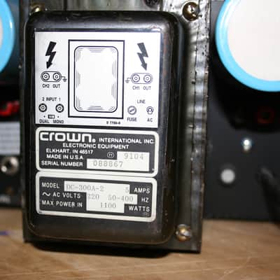 Amcron Crown DC-300A series II power amp for passive spakers studio monitor image 9