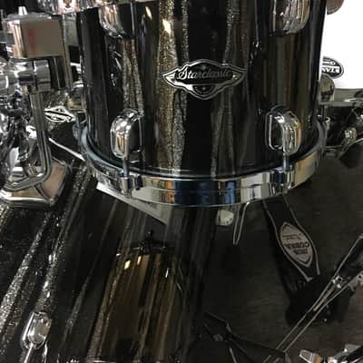 Tama Starclassic Performer B/B Black Clouds Silver Linings 4 piece shell kit w/ matching snare image 5