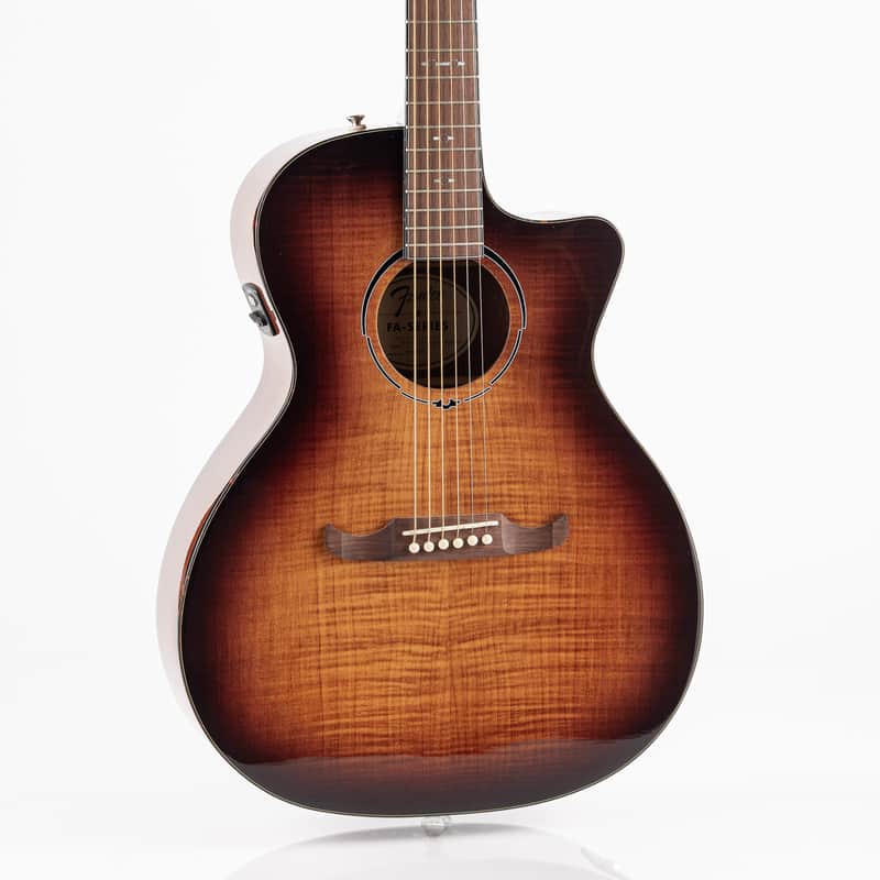 Fender FA-345CE Auditorium with Electronics and Indian Laurel Fretboard 3-Tone Tea Burst image 1