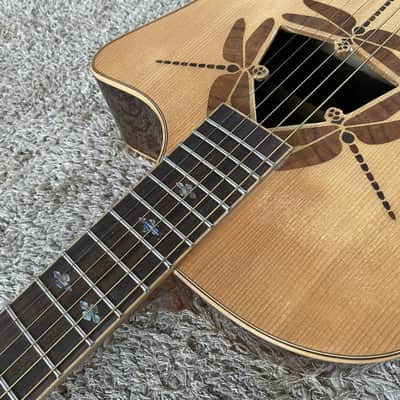 Imma 40 Inch Folk Acoustic Guitar, Dragonfly Soundhole image 5