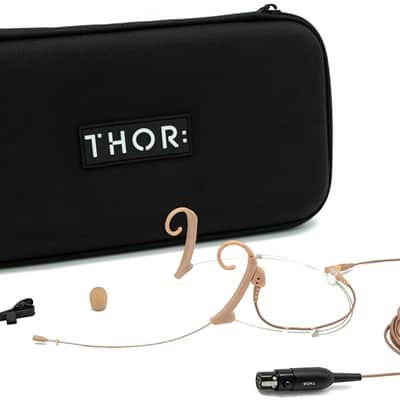 Thor AV SH20-T-TA4F Dual Ear Omnidirectional Headworn Microphone with TA4F Cable, Tan image 2