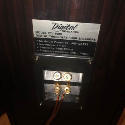 Digital Research PT-1100S Digital Three-Way/Four Speakers(pair for floor) 2000’s Glossy Dark Brown Wood image 6