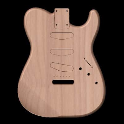 Custom Made To Order Unfinished 2 Piece Alder Rear Routed TS Guitar Body Fits Strat Stratocaster Neck image 1