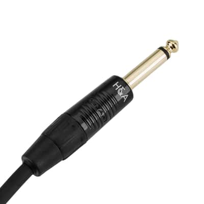 H&A Elite Pro 1/4  TS Male to 1/4  TS Male Instrument Cable with Rean by Neutrik Gold Connectors, 6' image 5