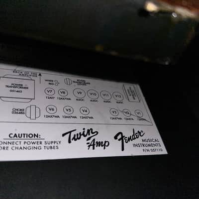 Fender Twin-Amp 2-Channel 100-Watt 2x12" Guitar Combo 2001 - 2010 - Black image 7