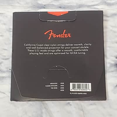 Fender Clear Nylon California Coast 28-28 Concert Ukulele image 3