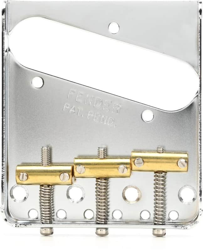 Fender 3-saddle American Vintage Telecaster Bridge Assembly - Chrome image 1