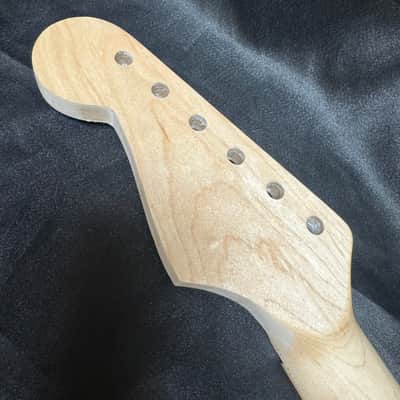 WD Fender Licensed Strat Neck Maple Fingerboard 21 Frets Routed for FR Locking Nut image 7