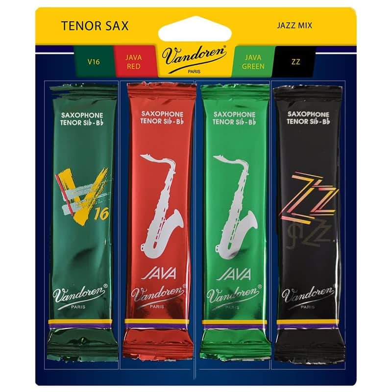 Vandoren Tenor Sax Jazz Reed Mix Card includes 1 ZZ, V16, Java & Java Red Size 2 image 1