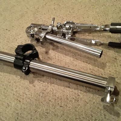 (Very Rare) Vintage Tama Titan Adjustable Telescoping Legless Rack Snare Mount with Mounting Clamp & Memory Lock Included image 2