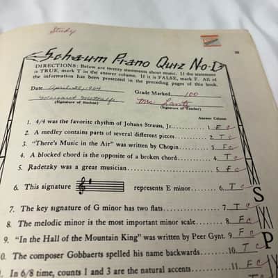 Vintage 1945 John W. Schaum Piano Course books B - G -Used Vintage old image 12