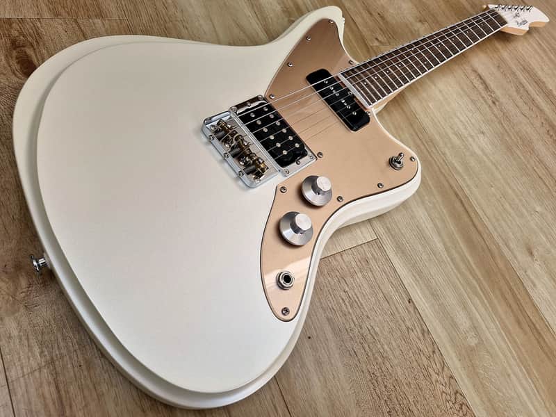 Tokyo Special Bacchus Handmade Surfbreaker Matte Pearl White Offset Jazzmaster Type Custom Shop Masterbuilt image 1