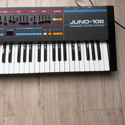 Roland Juno-106 61-Key Programmable Polyphonic Synthesizer 1984 - 1985 - Black image 3
